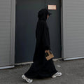 Hooded Sweatshirt Abaya | Hoodie Abaya With Pockets (MA125)