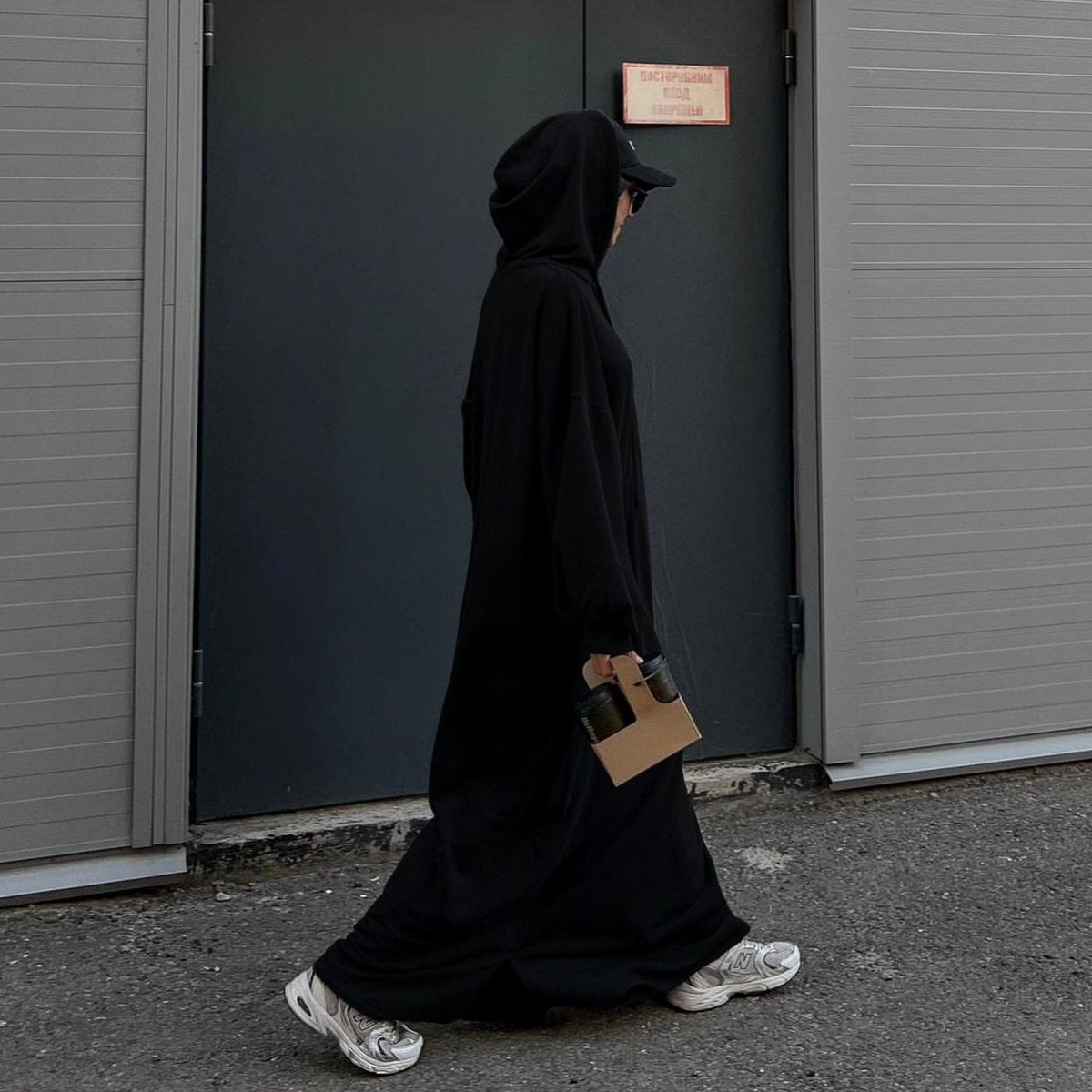 Hooded Sweatshirt Abaya | Hoodie Abaya With Pockets (MA125)