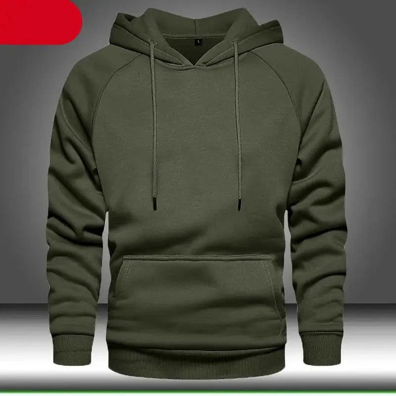Hoodies Sweatshirts Men Solid Color Hoodie Hip Hop Streetwear Outwear Autumn Winter Long Sleeve Winter Fashion Thick Fleece Sweatshirt Mens Hip Hop Long Sleeve Pullover Hoodies Male Autumn Solid Color Hoodie