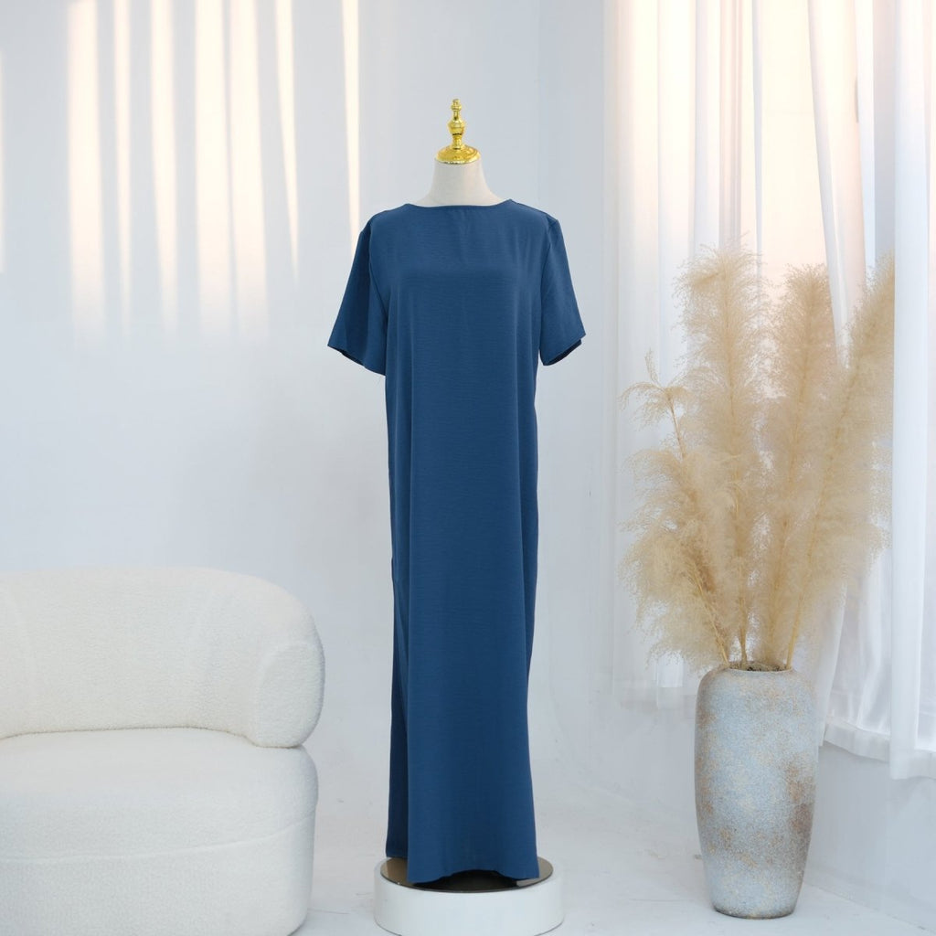 Ice Silk Crinkle Basic Dress(MA392)