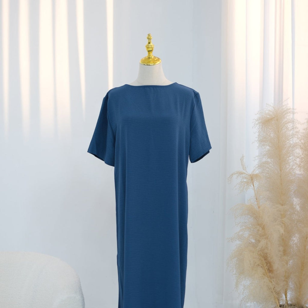 Ice Silk Crinkle Basic Dress(MA392)