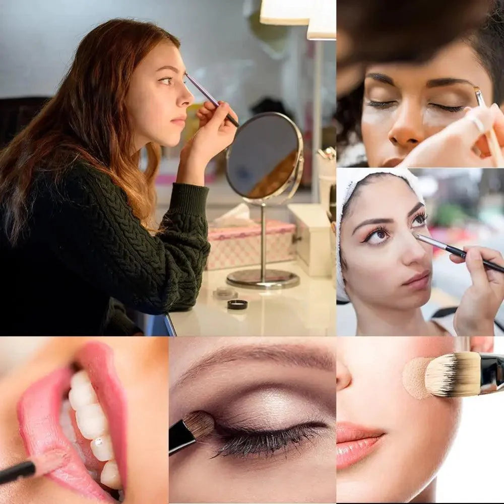 Incredible 5Pcs Oval Makeup Brushes Portable Toothbrush Oval Nylon Hair Cosmetic Makeup Blush Face Foundation Blending Brush Makeup Tool