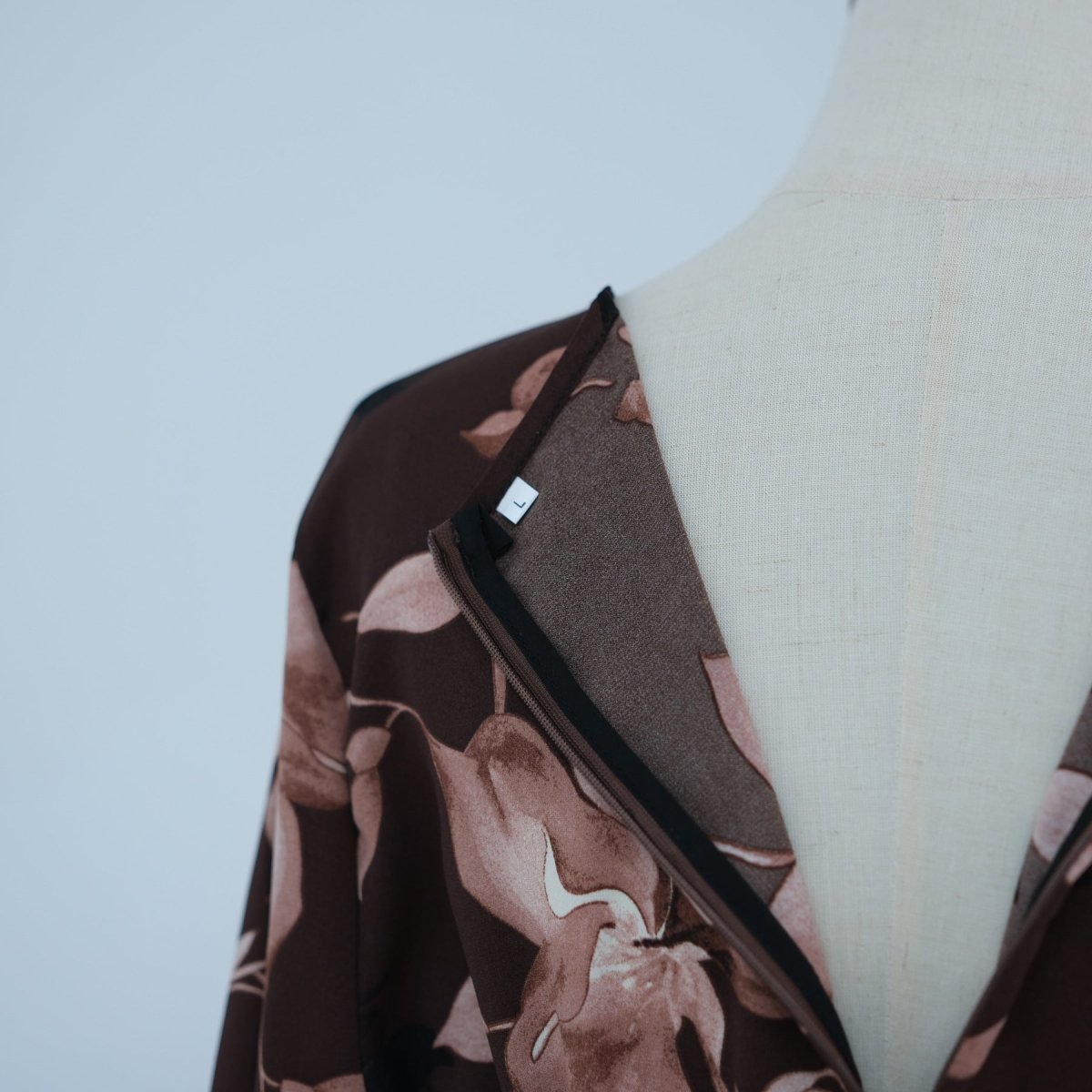 Ink Floral Satin Maxi Dress(MA434)