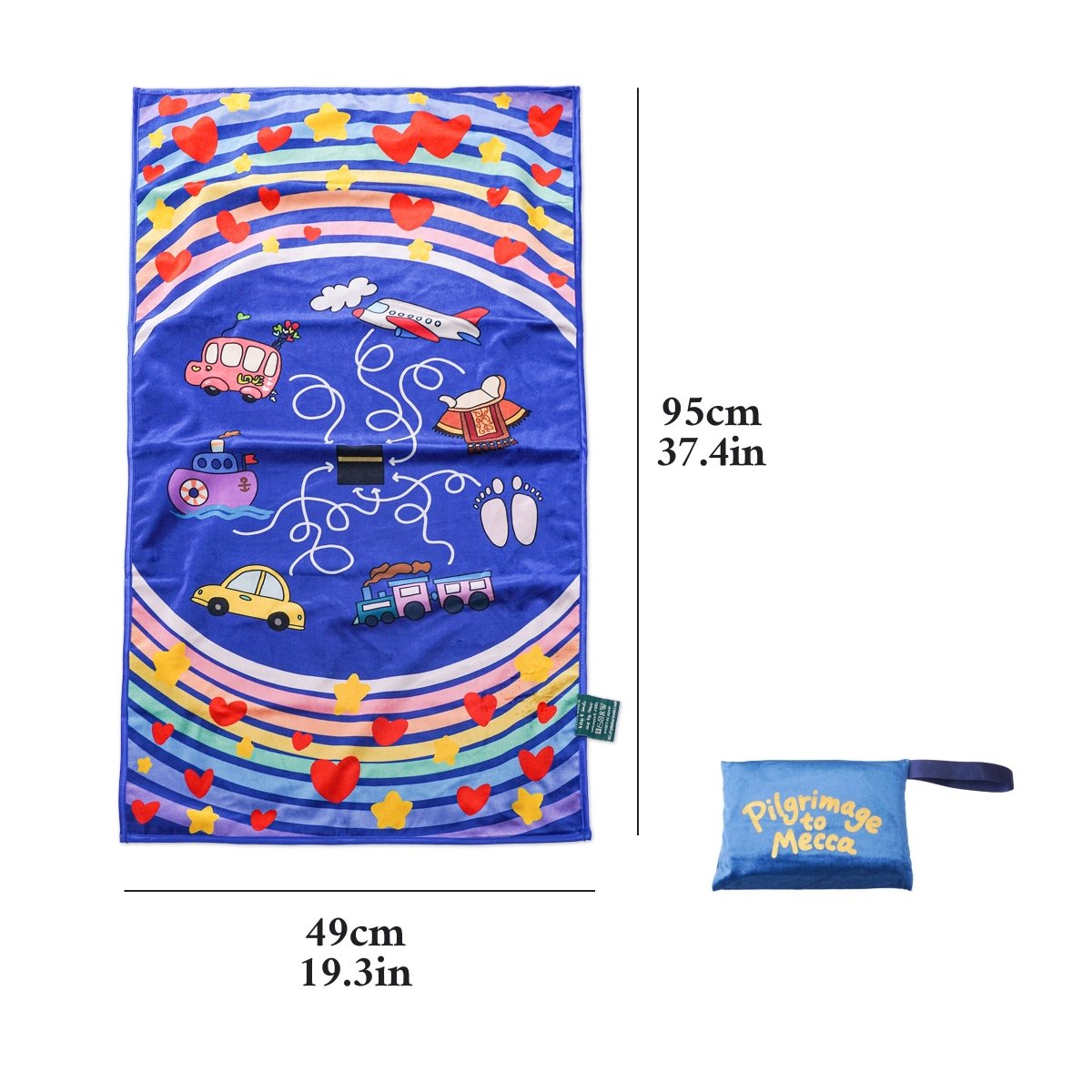 Interactive Kids Prayer Mat | Islamic Illustrated Prayer Mat For Muslim Kids (MR084)