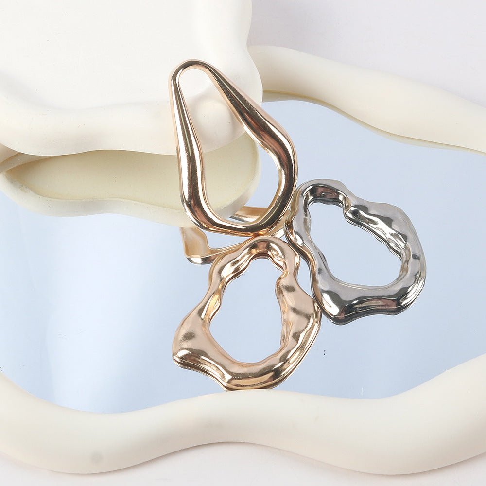 Irregular Metal Hijab Ring(MAC365)