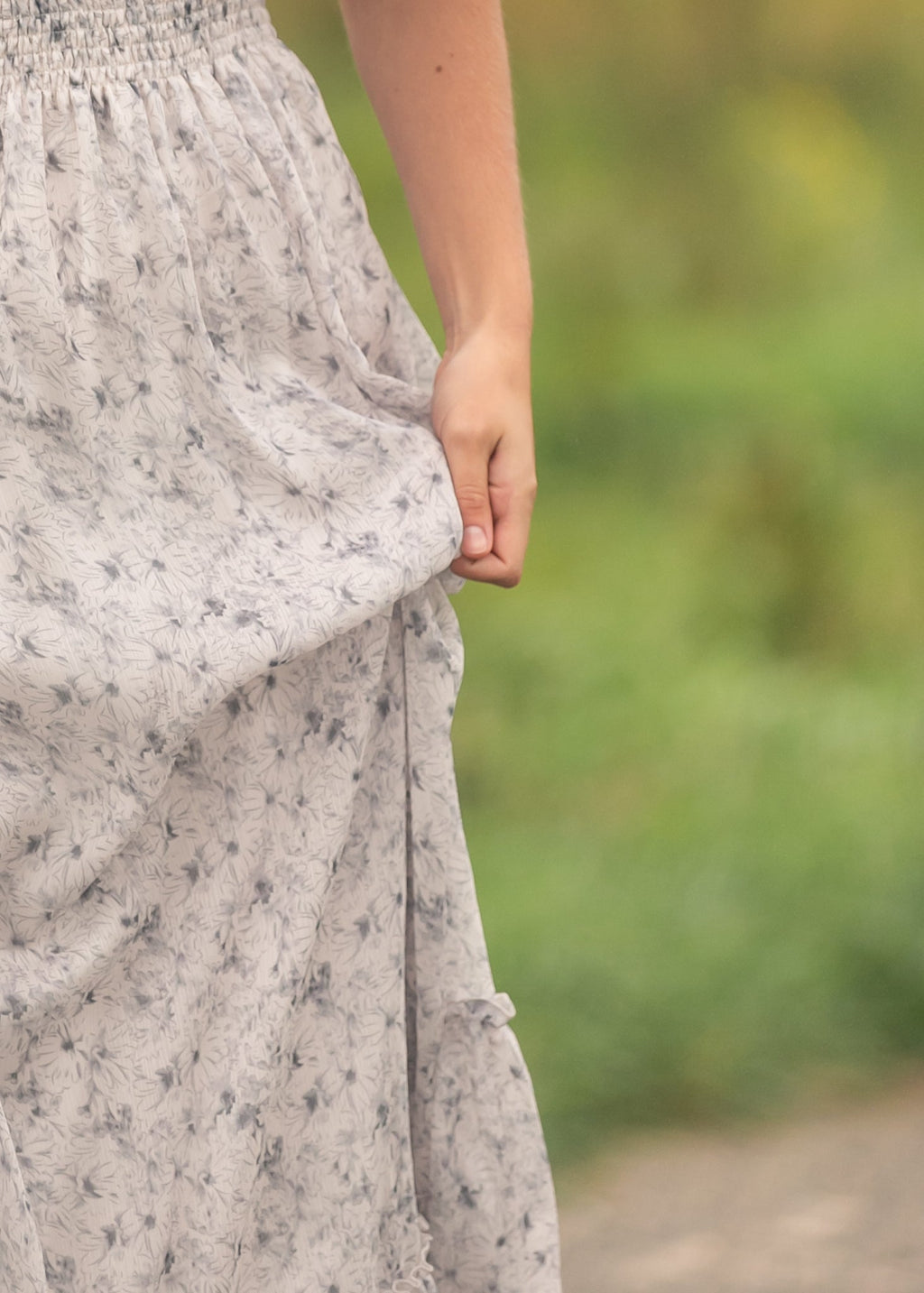 Isabella Blue Floral V Neck Maxi Dress