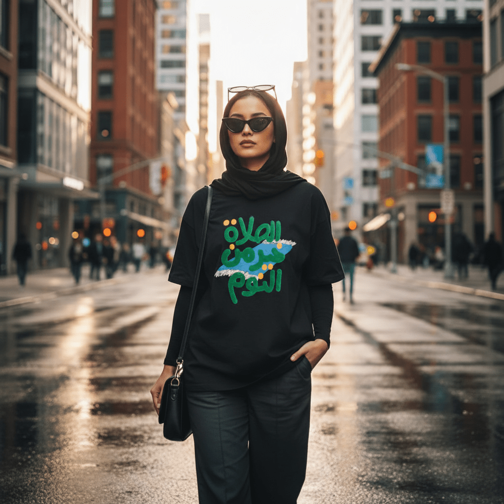 Islamic Style Artistic Design Short Sleeve T-Shirt Collection (MS182)