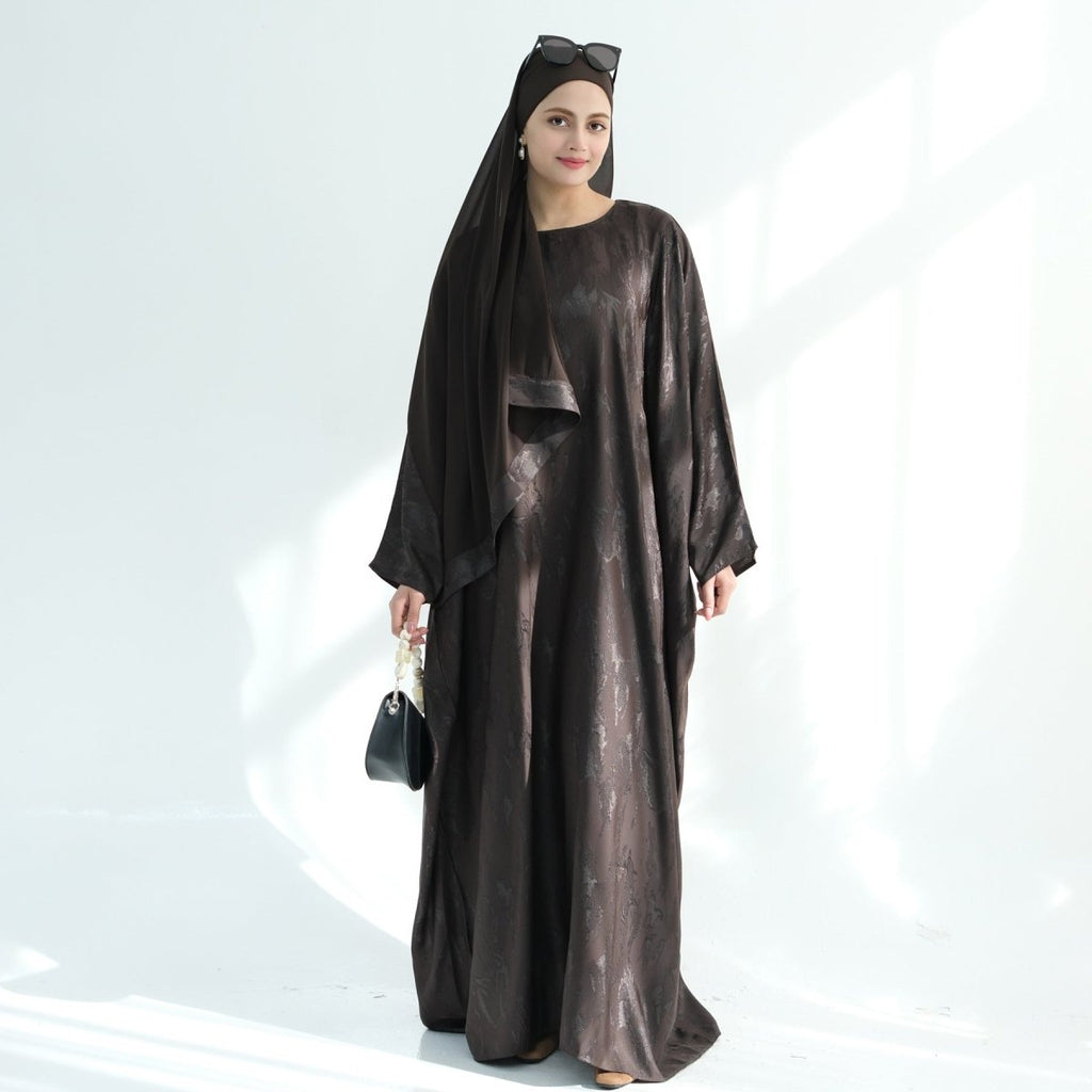 Jacquard Batwing Maxi Abaya(MA447)