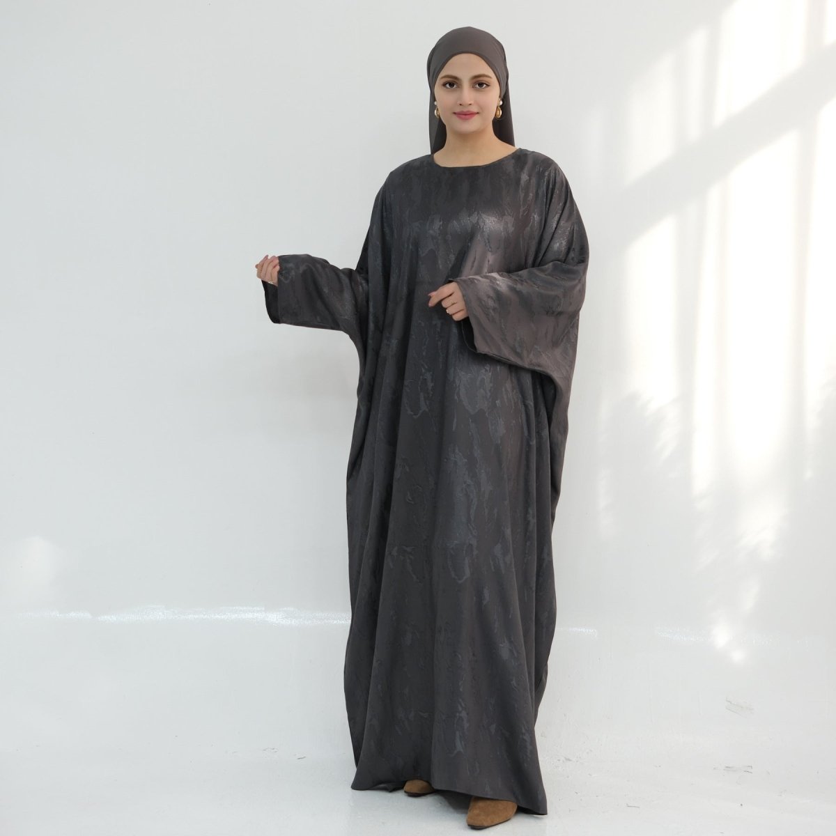 Jacquard Batwing Maxi Abaya(MA447)