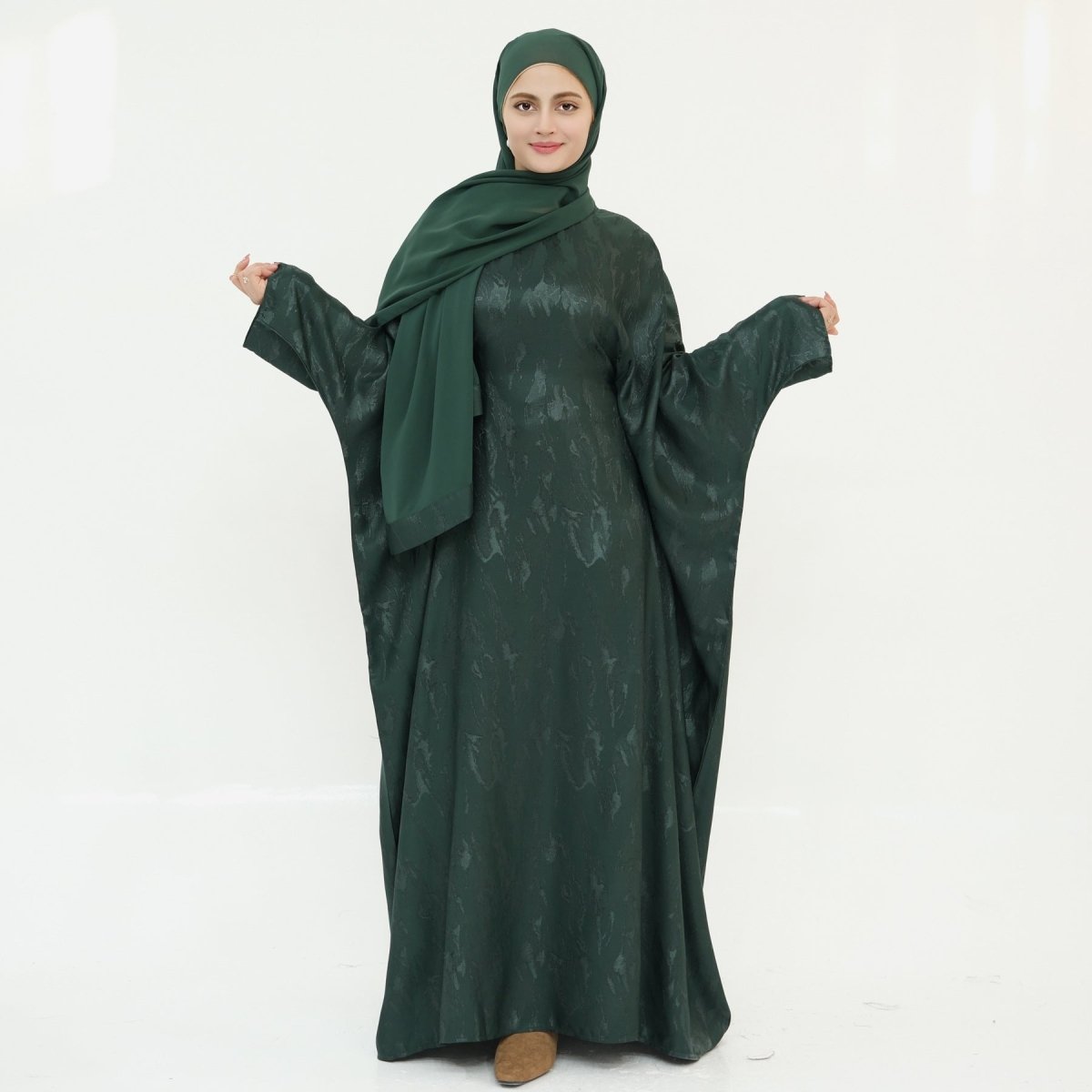 Jacquard Batwing Maxi Abaya(MA447)