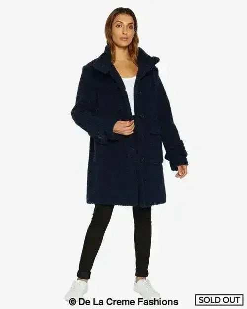 Julie High Neck Borg Teddy Coat