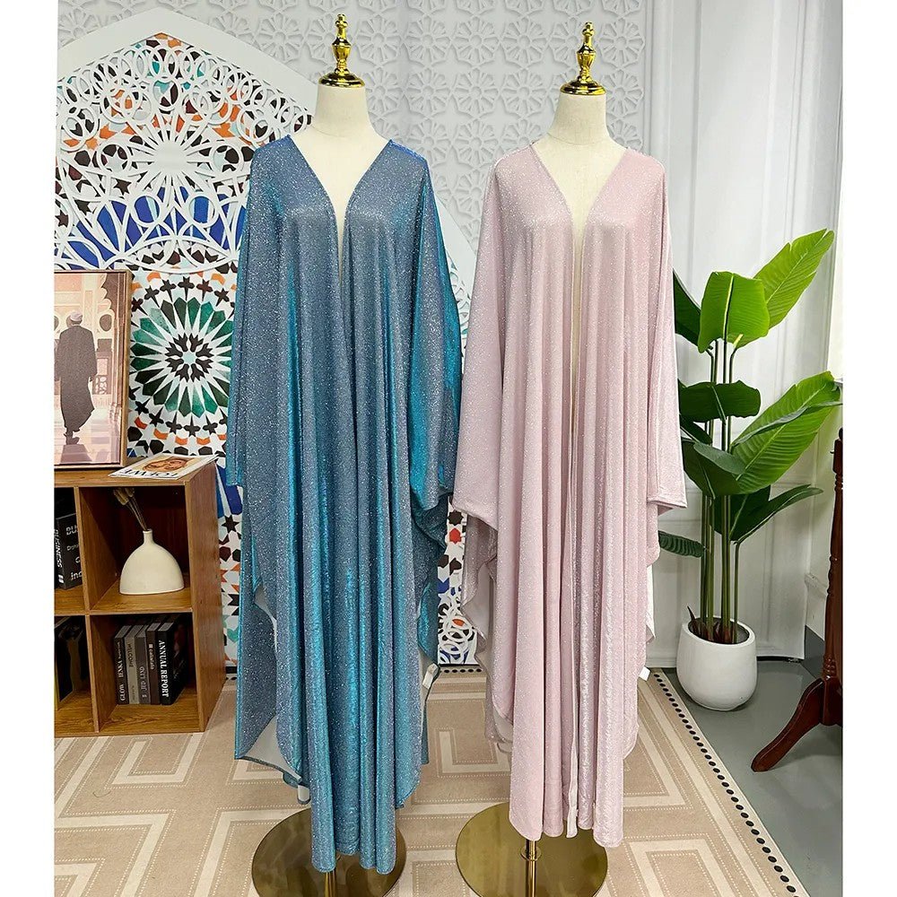Kaftan Batwing Sleeve Glitter Open Abaya (MOA098)