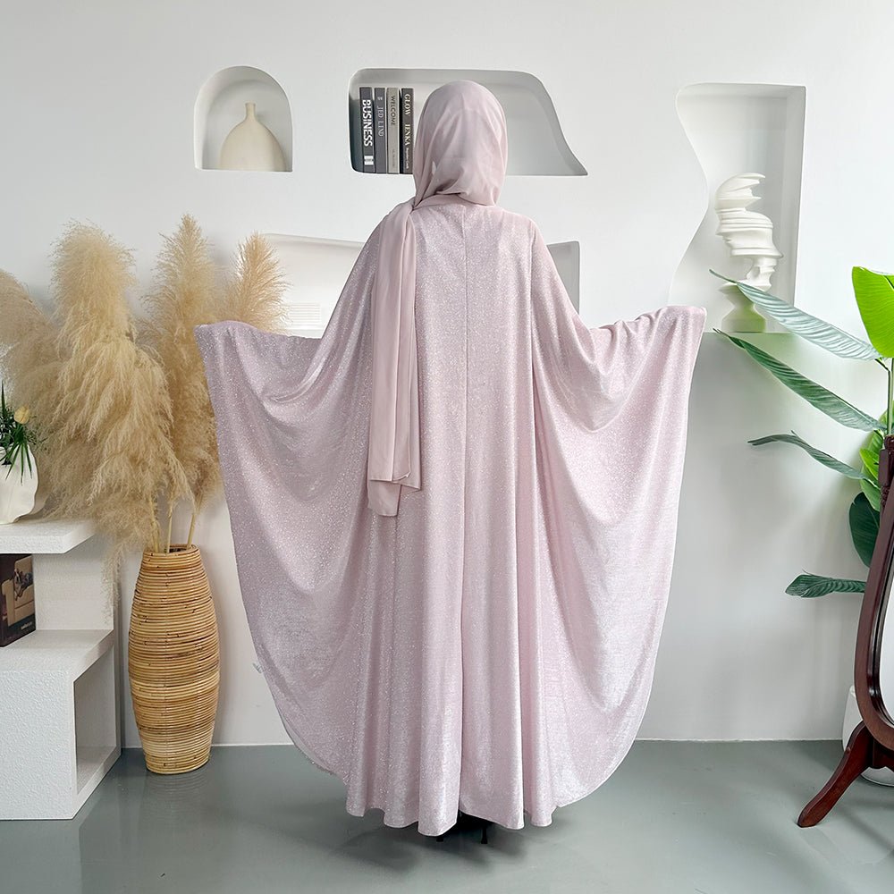 Kaftan Batwing Sleeve Glitter Open Abaya (MOA098)