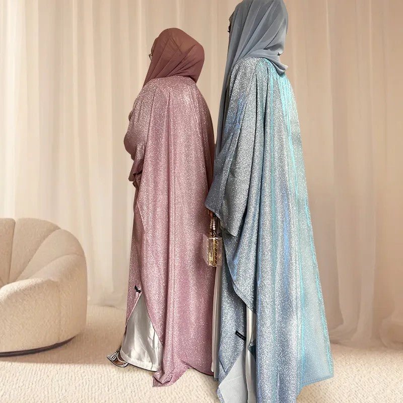 Kaftan Batwing Sleeve Glitter Open Abaya (MOA098)