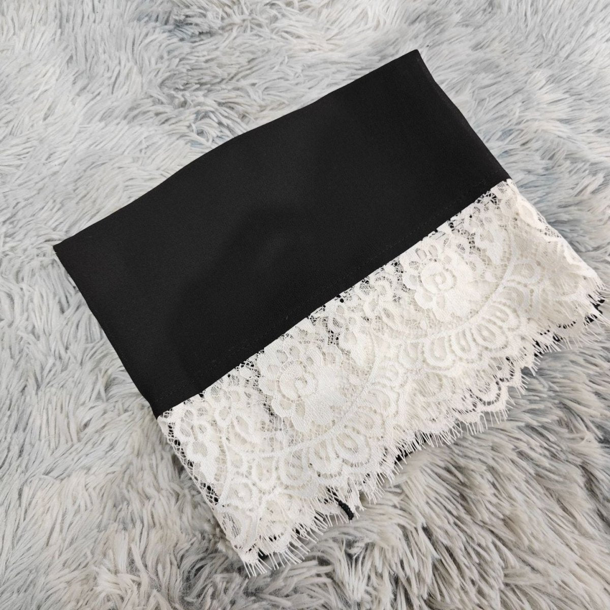 Lace Panel Open Abaya & Hijab Set(MOA319)