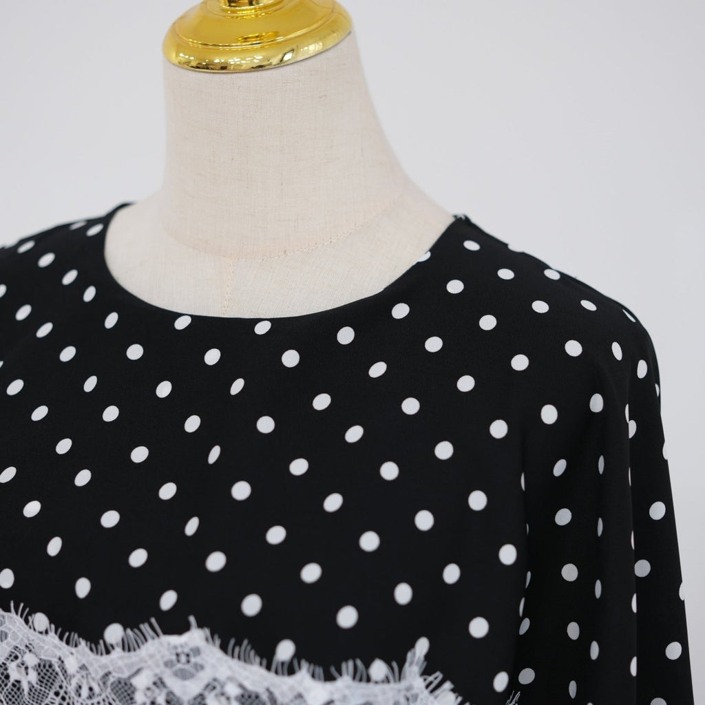 Lace Splice Satin Maxi Dress with Fixed Cape(MS438)