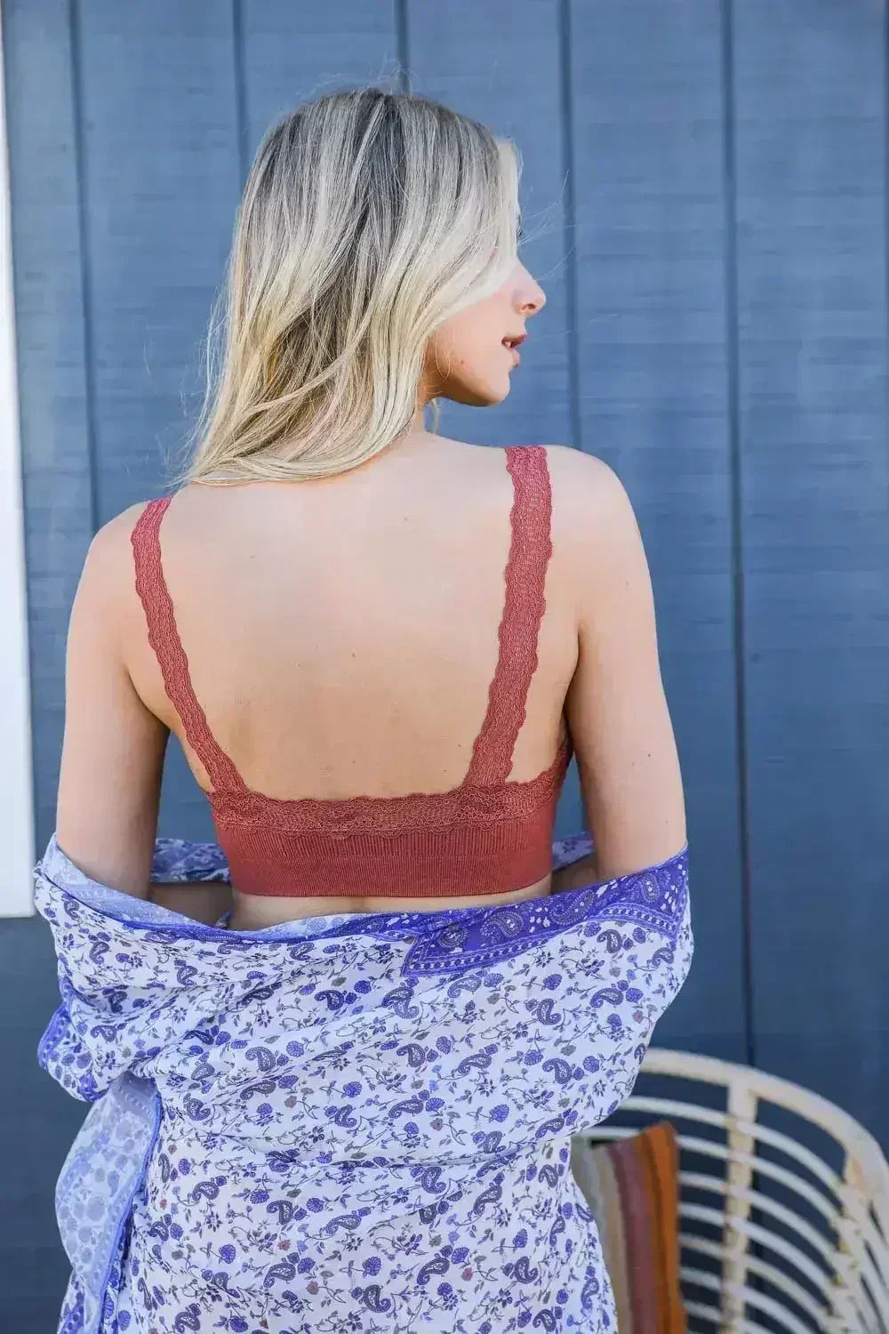 Lace Trim Padded Bralette - Comfortable Everyday Bra | Femstylo