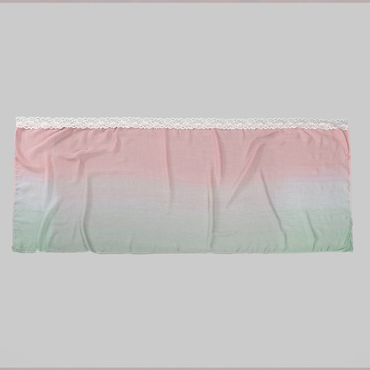 Lace Trim Print Hijab Shawl(MH224)