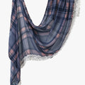 Lace Trim Print Hijab Shawl(MH224)