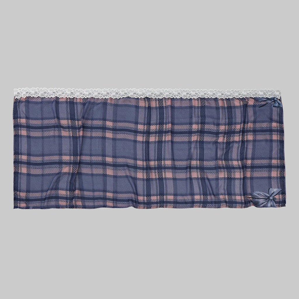 Lace Trim Print Hijab Shawl(MH224)