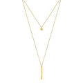 Layered Bar Bullet Necklace