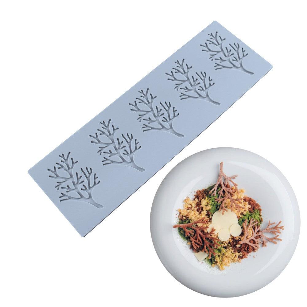 Leaf Cake Mold Coral Leaves Decorative Lace Mat Sugar Craft Silicone Pad Fondant Moulds Decorating Tools Baking Accessories Leaf Mold Fondant Leaf 3D Cake Decorations Styling Chocolate Sugar Cookie Cutter Set Silicone Mold