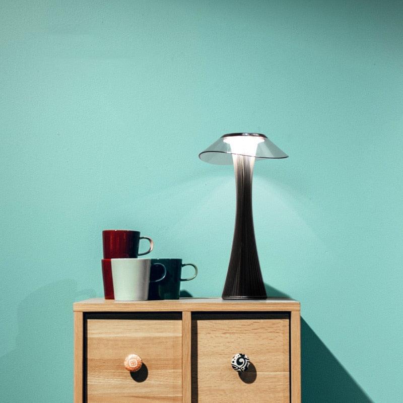 LED Desk Lamp Dimmable Protection Eyes USB Charging Smart Touch Switch Bedside Lamps Transparent Crystal Creative Table Light Decorative Table Lamp Cute Study Lamps for Bedroom Décor