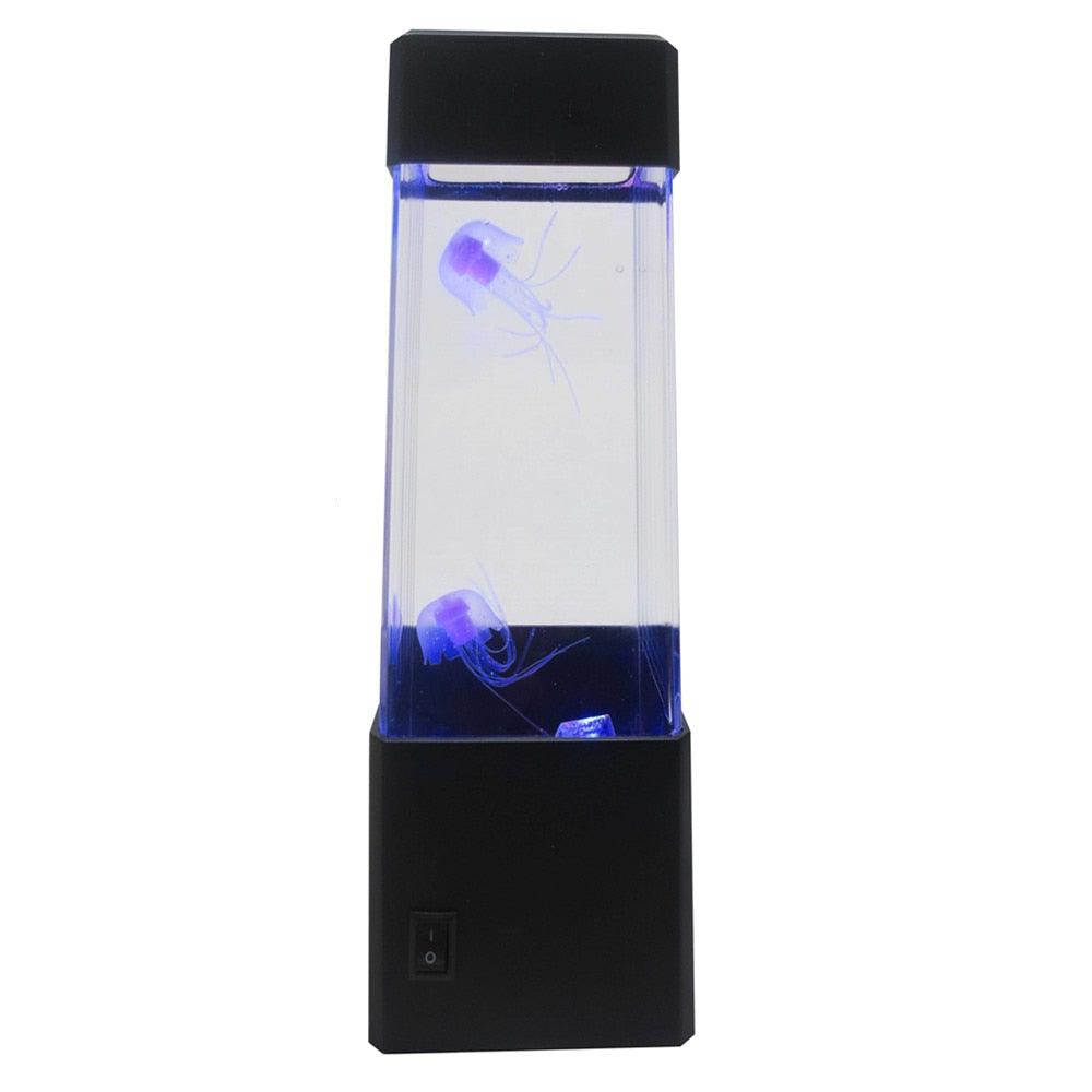 LED Jellyfish Night Light Tank Aquarium Style LED Lamp Sensory Autism Lava Lamp LED Desk Lamp Home Décor USB Power Cute Study Lamps for Bedroom Décor