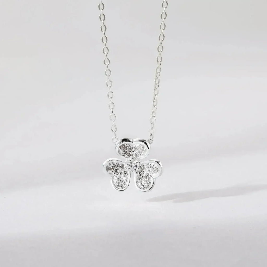 Clover Necklace, Three Leaf Clover Necklace, Silver Necklace For Her