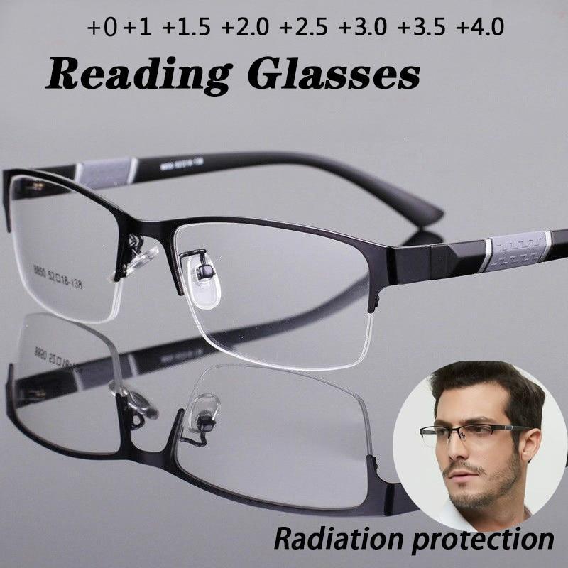 Lightweight Alloy Semi-Rimless Reading Glasses For  Men And Women With Quality Half Frame  Men Reading Glasses  For Men New Retro Eyewear