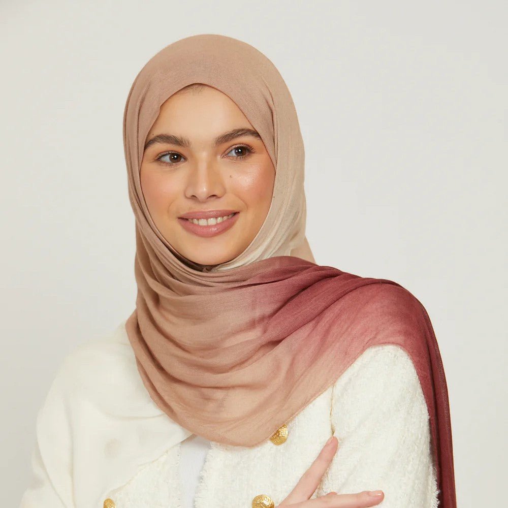 Lightweight Breathable Gradient Shawl Hijab (MH194)