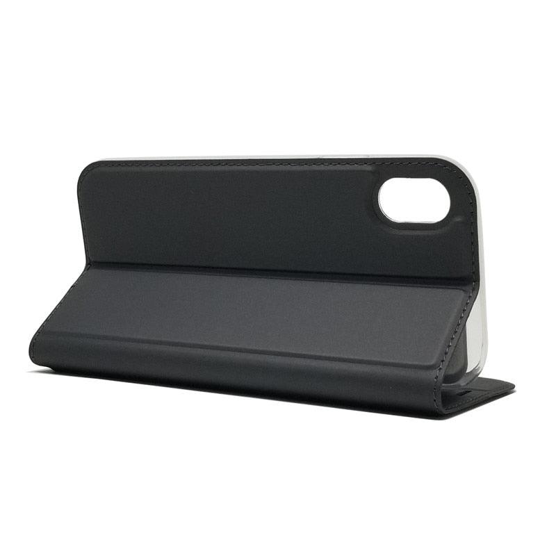 Lightweight Simple iPhone XS Case on for iPhone XS Max X XR 6S 5S 7 8 Plus 11 pro max Cover Luxury Wallet Magnet Flip Leather Cases Magnetic Closure PU Leather Phone Case Full Protective Cover for iPhone