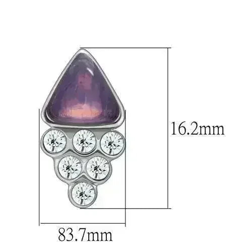 Rhodium Crystal Earrings – Elegant White Metal – Femstylo