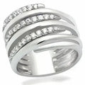 LO2075 Rhodium Brass Ring – AAA Clear CZ Solitaire (Bold & Brilliant)