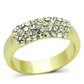 Gold Brass Ring – Clear Top-Grade Crystal Elegance