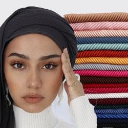 Long Lightweight Soft Solid Color Chiffon Scarfs Muslim Headscarf Hijab Scarf Shawls Wraps Hijab For Women 70*180cm