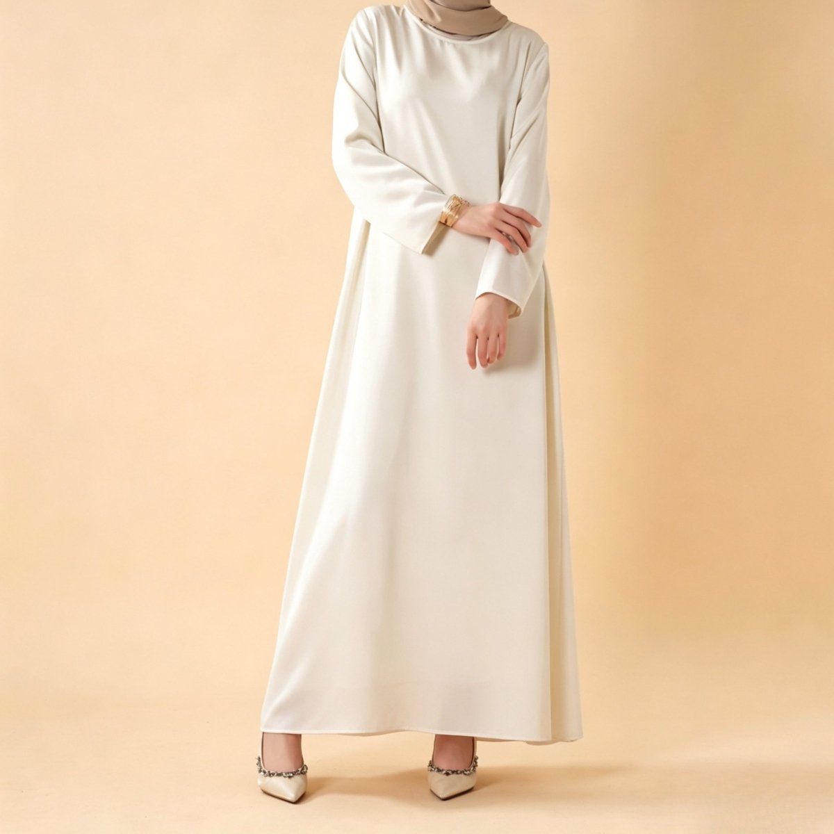 Long Sleeve Satin Inner Dress (MA061)