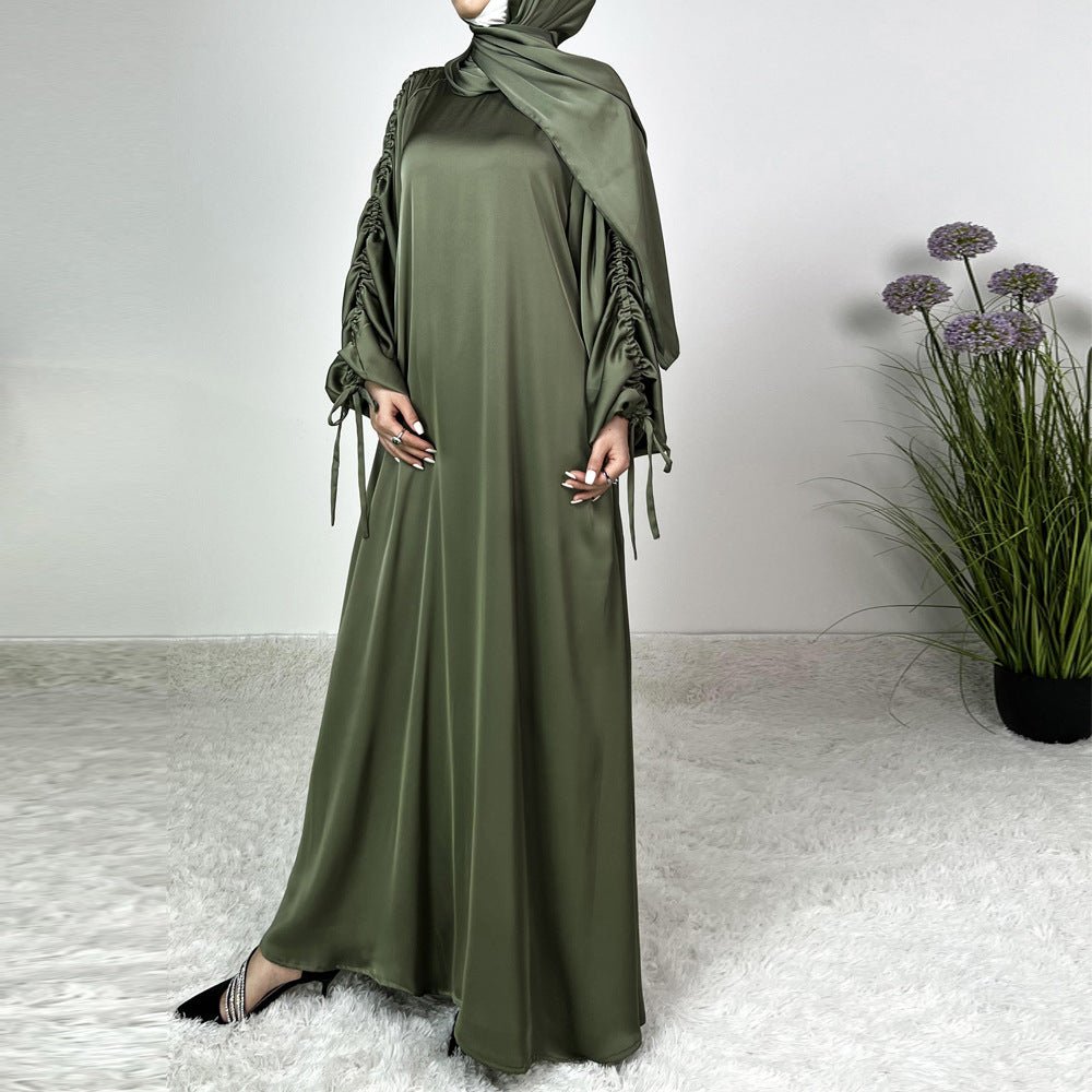 Loose Swing Adjustable Lantern Sleeve Abaya Dress (MA167)