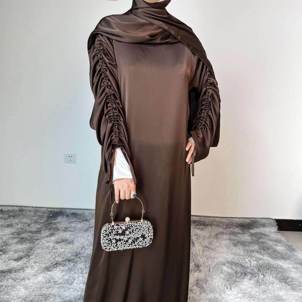 Loose Swing Adjustable Lantern Sleeve Abaya Dress (MA167)