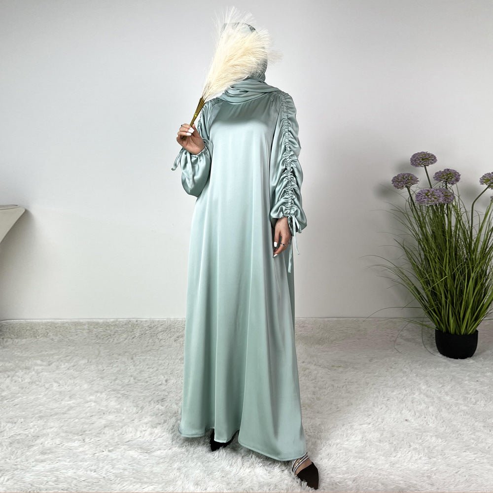 Loose Swing Adjustable Lantern Sleeve Abaya Dress (MA167)