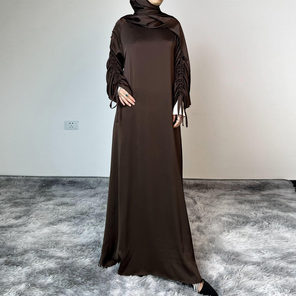 Loose Swing Adjustable Lantern Sleeve Abaya Dress (MA167)