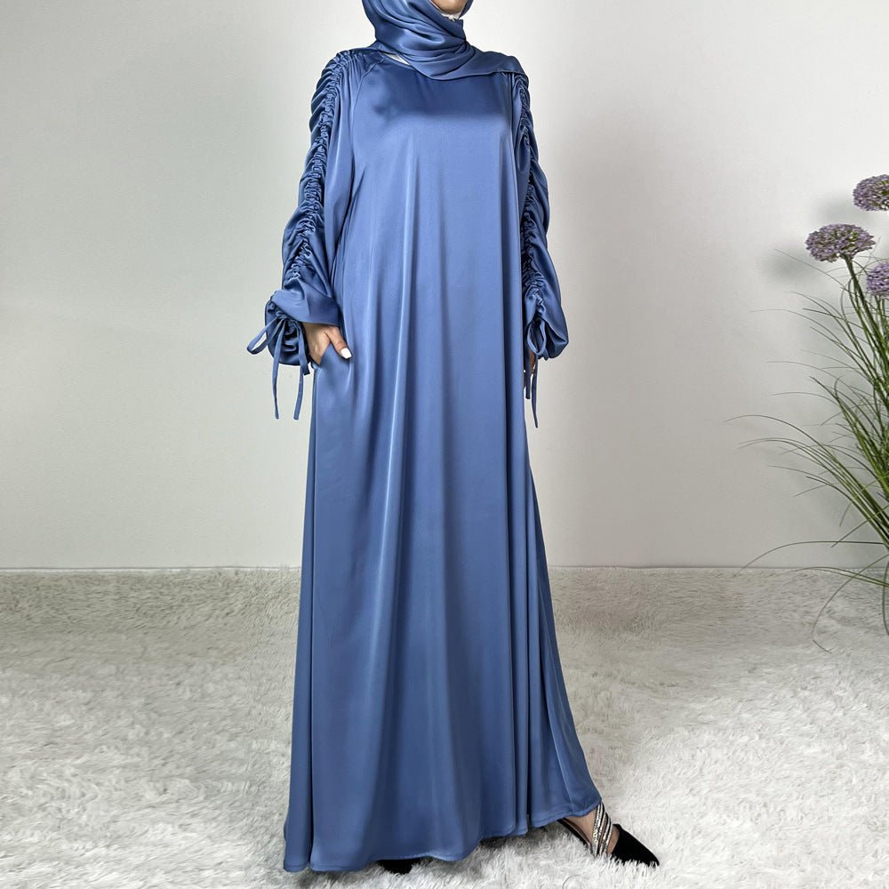 Loose Swing Adjustable Lantern Sleeve Abaya Dress (MA167)