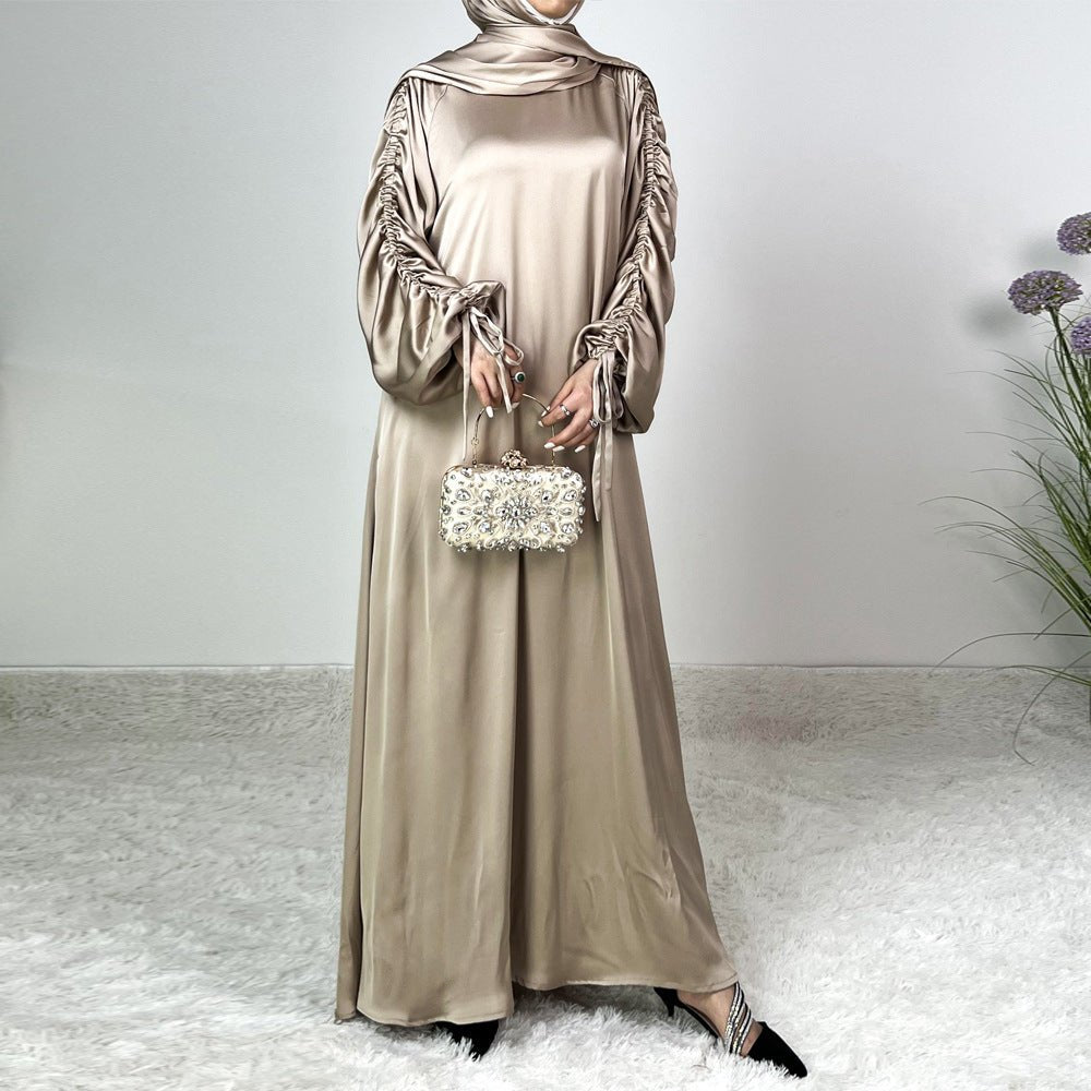 Loose Swing Adjustable Lantern Sleeve Abaya Dress (MA167)
