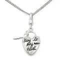 LOS430 - Silver 925 Sterling Silver Chain Pendant with No Stone