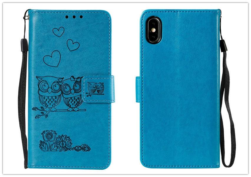 Love Couple Leather Case For iPhone 12 11 Pro  mini Phone Flip Wallet Soft Cover Shockproof Floral Cute Modern Leather Wallet Phone Case For iPhone