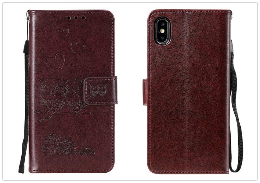 Love Couple Leather Case For iPhone 12 11 Pro  mini Phone Flip Wallet Soft Cover Shockproof Floral Cute Modern Leather Wallet Phone Case For iPhone