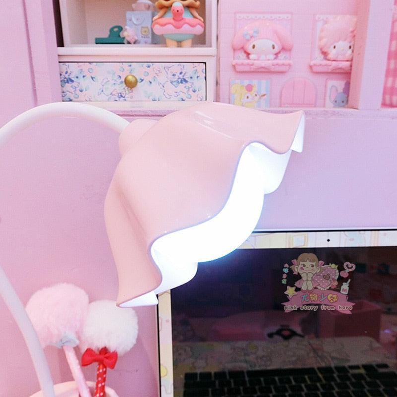 Lovely 3 Levels Dimmer Reading Table Lamp Pen Case Base Student LED Desk Lamp Girls Charge Bedside Lamp for Bedroom Studyroom Cute Study Lamps for Bedroom Décor