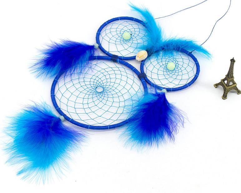 Lovely Owl Dream Catcher Wall Hanging Ornament Large Handmade Perfect Gift Design Dreamcatcher Decoration For Kids' Bedroom Dorm Nursery Chic Ornament Craft  Eyes Can Be Glowed In Darkness