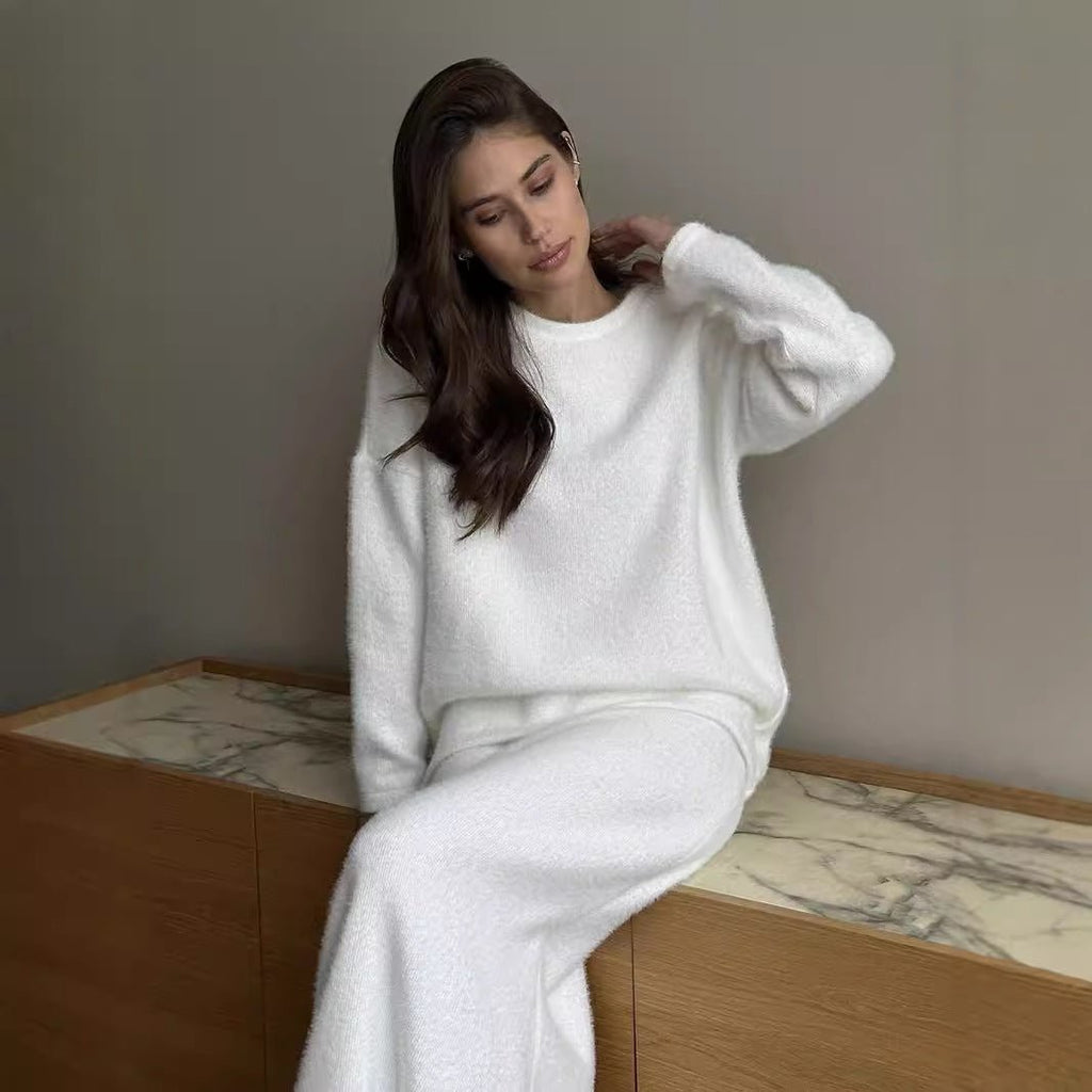 Luxe Fuzzy Sweater & Mermaid Skirt Set(MS192)