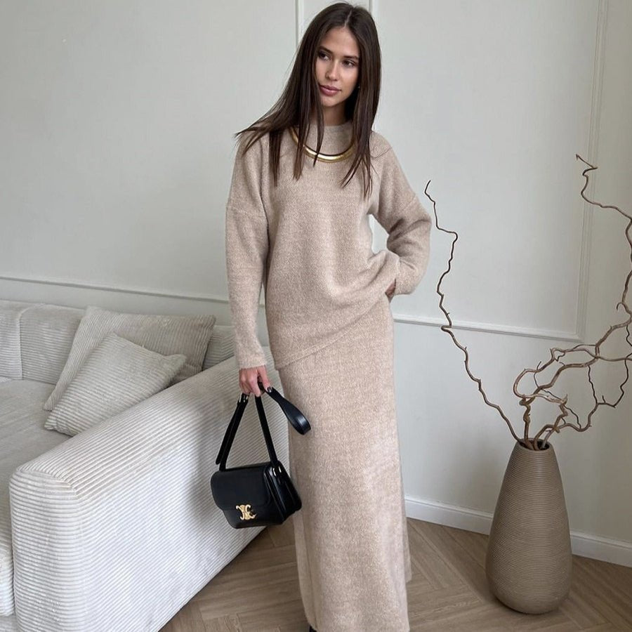 Luxe Fuzzy Sweater & Mermaid Skirt Set(MS192)